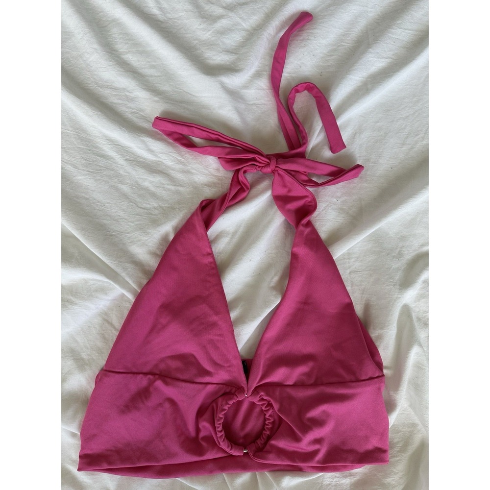 Pink SHEIN halter top bra petite small Bralette Womens summer